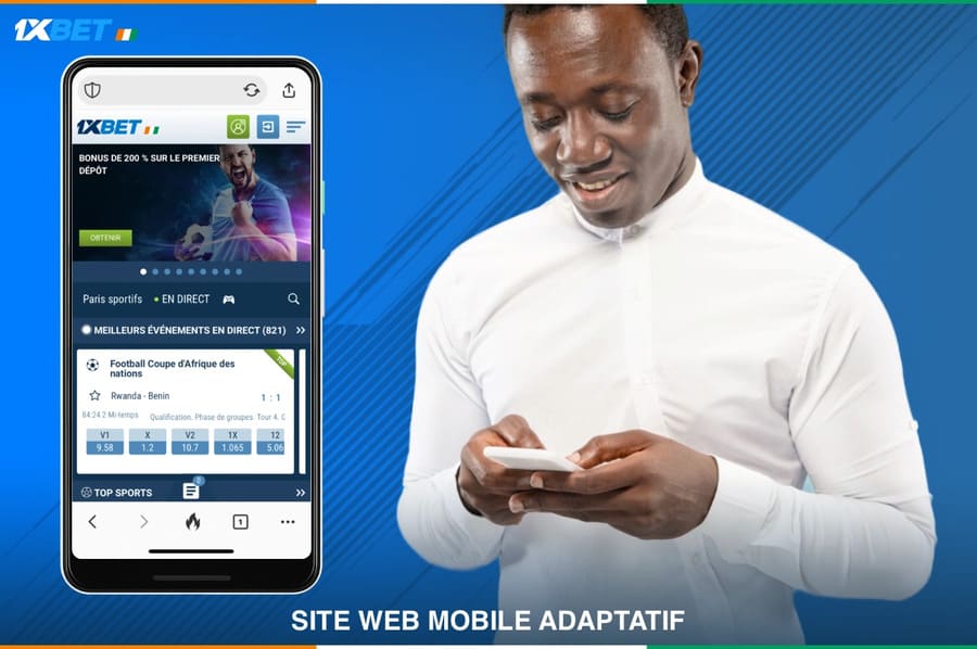 1xBet site version mobile